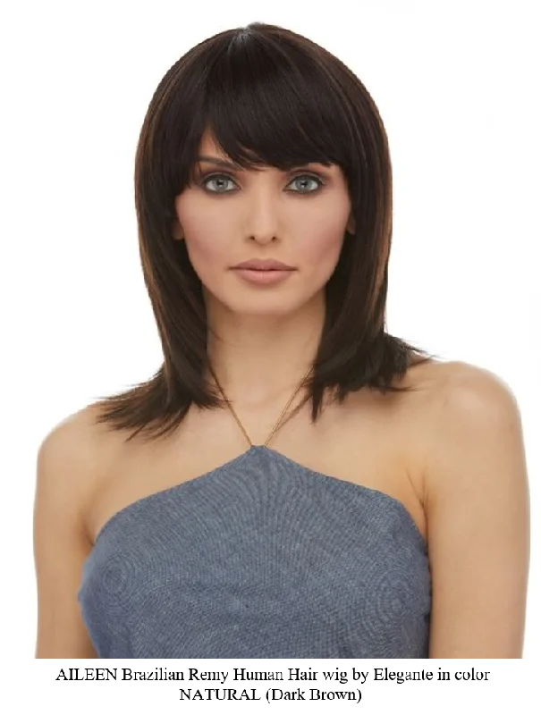 Peruvian - human - hair wig with a soft and manageable feelAileen Brazilan Remy Human Hair wig (Basic Cap)