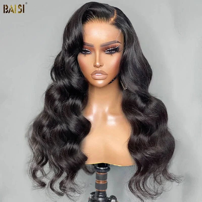 Lace wig with a 13x4 lace frontal for a wide - parting areaBAISI 10A 5x5 Lace Closure Wig Human Hair Wig