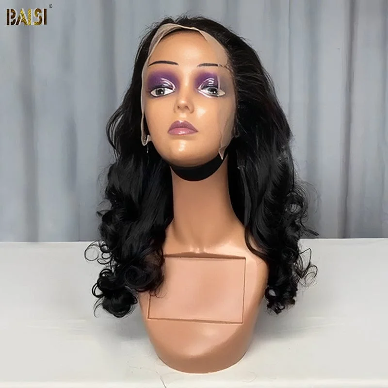 Lace wig with a pre - bleached knot for a natural - looking scalpBAISI Spring Egg Curl Lace Wig