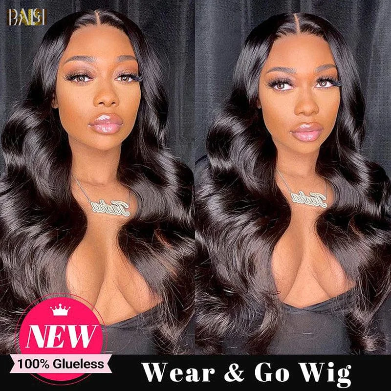 Lace wig with a pre - bleached knot for a natural - looking scalpBAISI 13x6 Wear And Go Glueless Wig