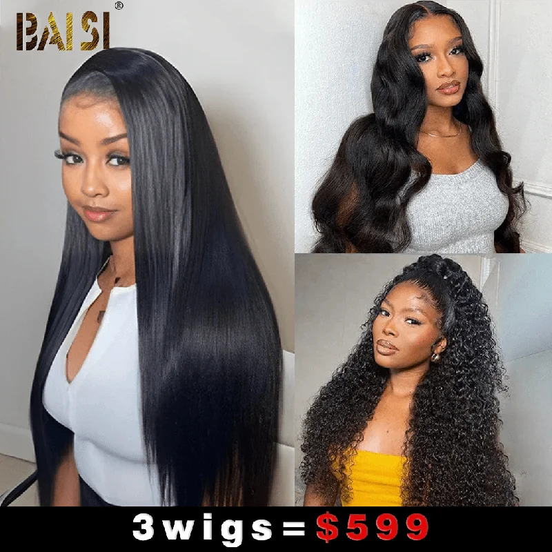 Lace wig with a middle - part for a classic and elegant styleBaisi $599 Wholesale Deal 13x6 Frontal Wigs