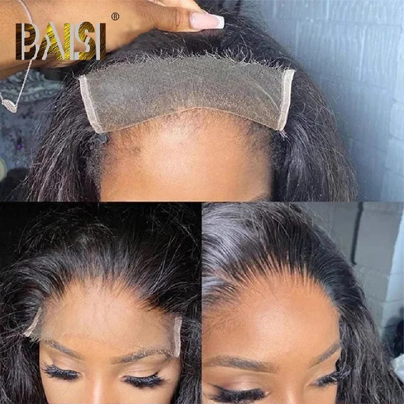 Lace wig with a silk - base cap for a comfortable and smooth feelBAISI  5*5 HD Undetectable Lace Closure Wig