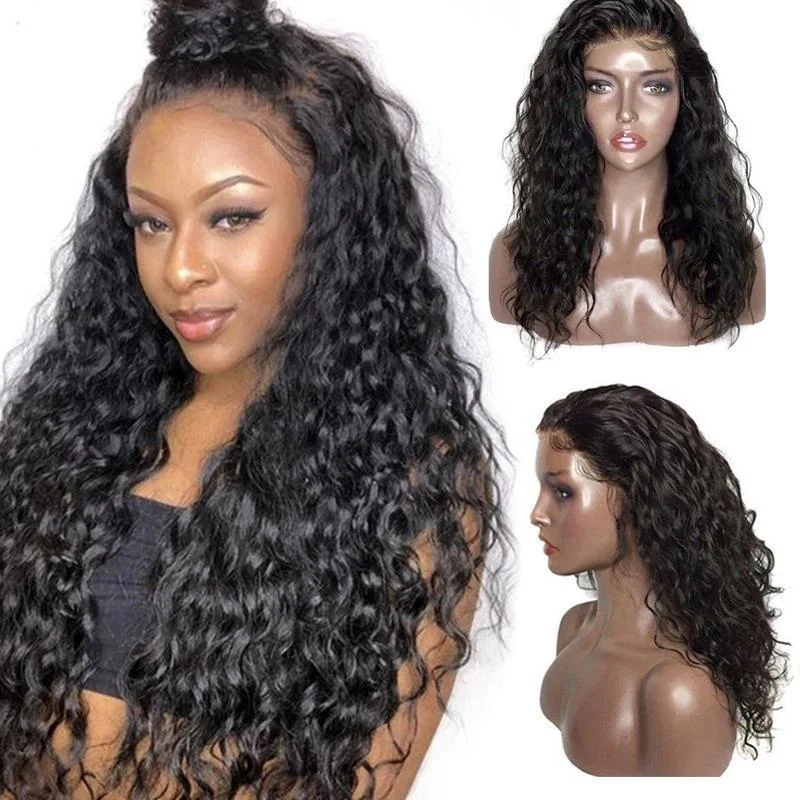 Lace wig with a pre - plucked hairline for a more natural lookBAISI 12A Bleached Knots Water Wave Wig Pre plucked