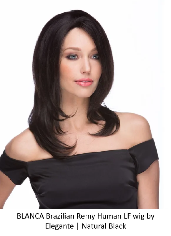 Human - hair wig with a wavy texture for a beachy and relaxed lookBlanca LF Brazilan Remy Human Hair wig (Hand-Tied)