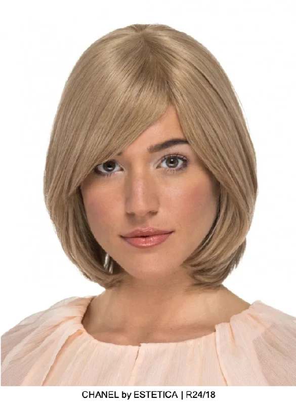 Human - hair wig with a 180 - density for a full and thick appearanceChanel Remy Human Hair Wig (Mono Top)