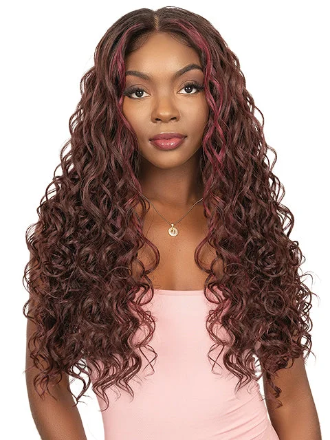 Lace wig with a natural - looking root for a more realistic lookJanet Collection 100% Human Hair Prime Unimix HD 360 with 13X6 Frontal Part Glueless HITA Lace Wig