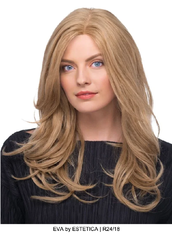 Human - hair wig with a middle - part for a classic and elegant styleEva Remy Human Hair Lace Front Wig (Mono Top)