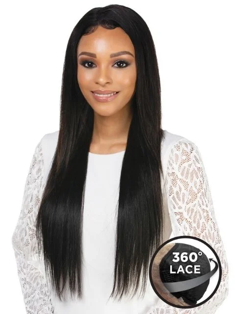 Lace wig in a chocolate - brown color for a rich and warm appearanceHarlem 125 100%  Brazilian Remy 360° Glueless Lace Wig 24" - 360L2