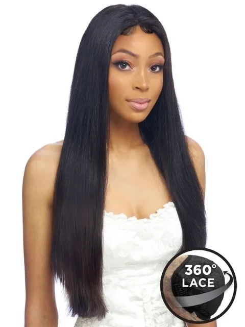 Human - hair lace wig for a luxurious and natural feelHarlem 125 100%  Brazilian Remy 360° Glueless Lace Wig 28" - 360L3