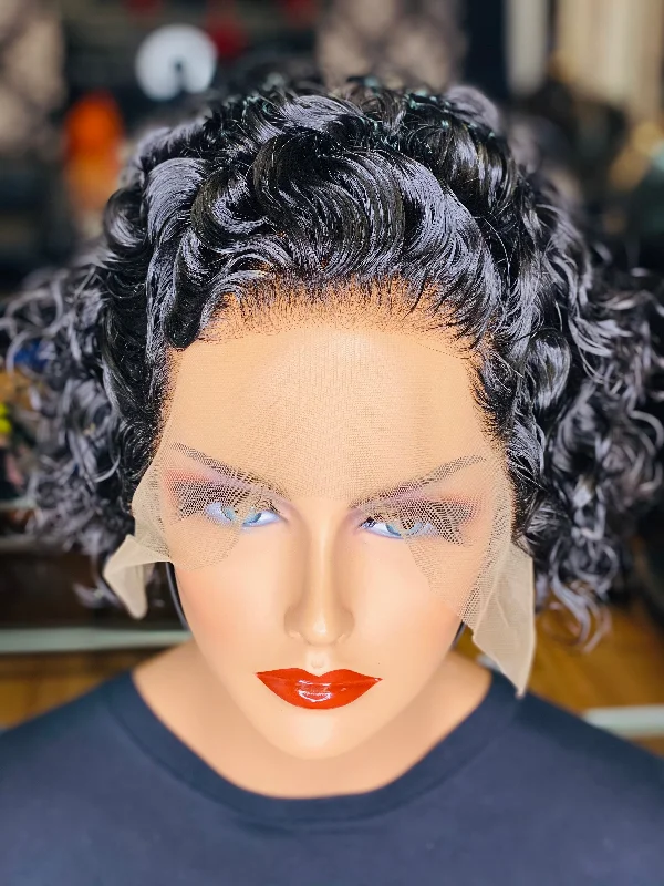 Synthetic lace wig with a heat - resistant formulaLizzy