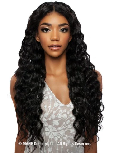 Lace wig with a curly texture for a bold and stylish choiceMane Concept 100% Unprocessed Human Hair Trill Glueless HD Whole Lace Wig - LOOSE DEEP 24"-32"(TRH410124-32)