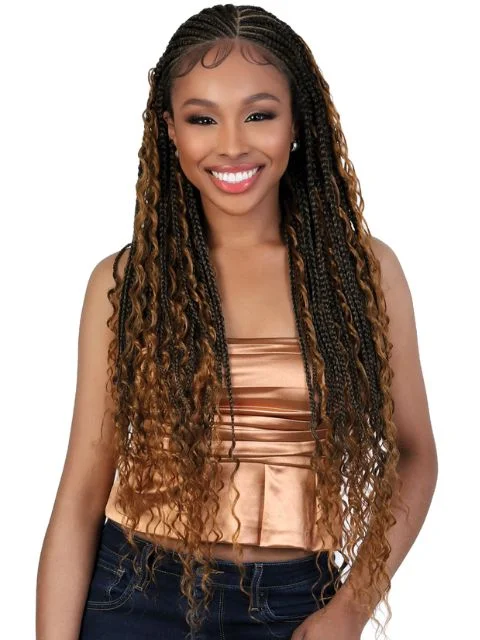 Full - lace wig with a natural - looking hairline for a seamless appearanceMotown Tress HD Invisible Whole Hand-Tied Braided Lace Wig - WLB.FLBOHO