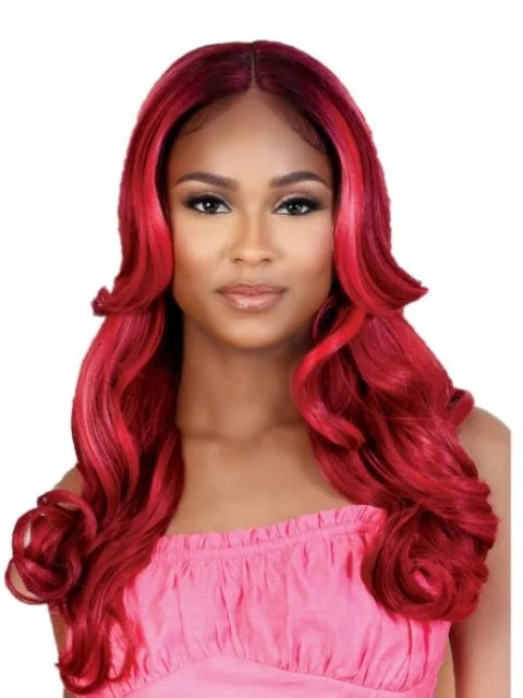 Lace wig with a honey - blonde color for a warm and sunny appearanceMotown Tress Salon Touch Glueless HD Lace Deep Part Lace Wig - LDP-ESMEE