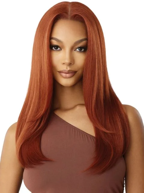 Adjustable - cap lace wig for a comfortable fitOutre 100% Human Hair Blend 5"x5" Glueless Lace Closure Wig - HHB-NATURAL YAKI 22