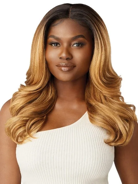 Synthetic lace wig with a heat - resistant formulaOutre HD Transparent Glueless Lace Front Wig - ARDEN