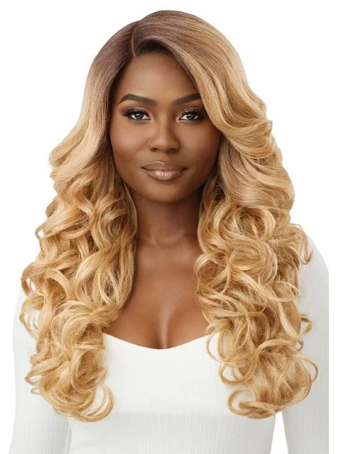 Lace wig with a side - swept bang for a sophisticated lookOutre HD Transparent Glueless Lace Front Wig - HUDSON