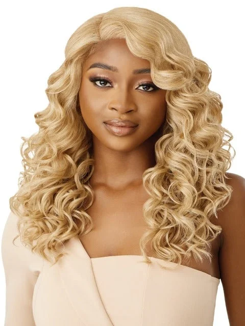 Human - hair lace wig for a luxurious and natural feelOutre HD Transparent Glueless Lace Front Wig - KAMARI