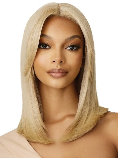 Lace wig with a curly texture for a bold and stylish choiceOutre HD Transparent Glueless Lace Front Wig - NAYELLA