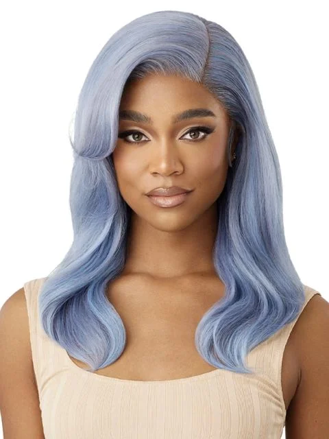 Lace wig with a straight texture for a sleek and minimalist lookOutre Melted Hairline Premium Synthetic Glueless HD Lace Front Wig - HALI