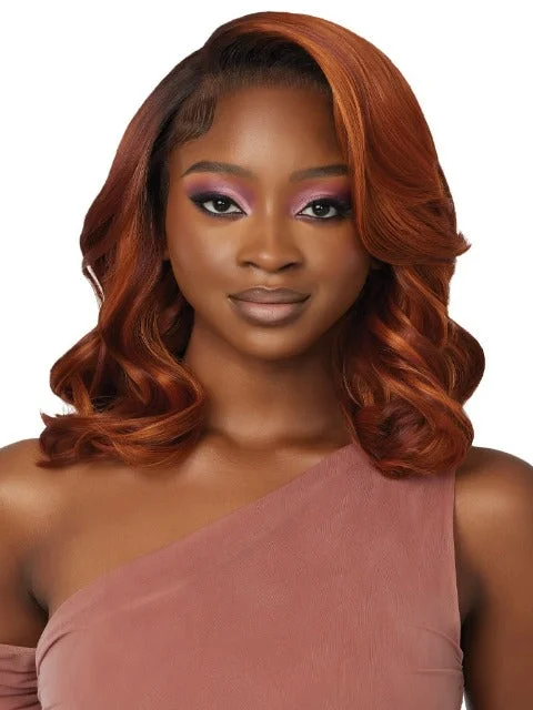 Lace wig with a side - swept bang for a sophisticated lookOutre Perfect Hairline 13x4 Glueless HD Lace Front Wig - JEANNIE