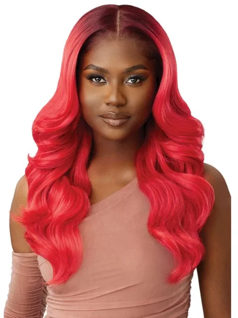 Lace wig in a chocolate - brown color for a rich and warm appearanceOutre Perfect Hairline 13x6 Glueless HD Lace Front Wig - ATLAS