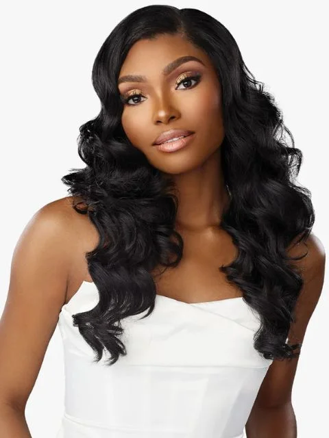 Lace wig with a natural - looking root for a more realistic lookSensationnel Bare Lace Y-Part Glueless Lace Wig - Y-PART FANA