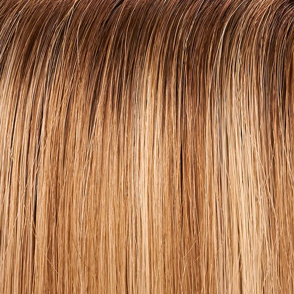 12FS8 | Shaded Praline | Medium Natural Gold Blonde, Light Gold Blonde, Pale Natural Blonde Blend, Shaded with Dark Brown