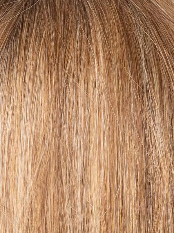 Hazelnut Cream Root | The soft brown root tone, warm golden blond base with soft creamy highlights