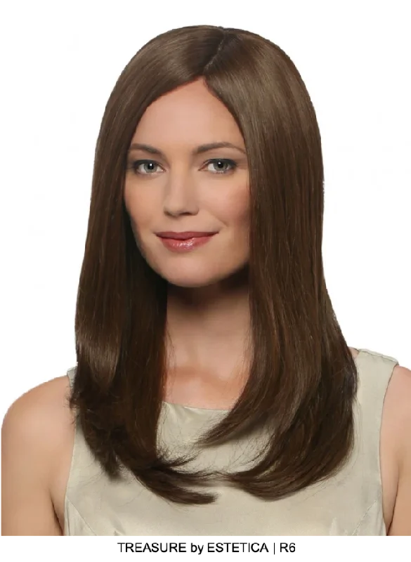 Virgin - human - hair wig with a natural - looking texture for a luxurious feelTreasure Remy Human Hair Wig (Mono Top)