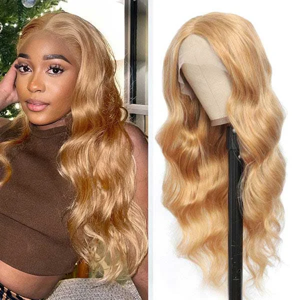 Colored wig with a purple - violet shade for a regal and elegant lookOlivanie Recommend Junoda Body Wave Caramel Blonde Human Hair Wigs Color 27 4x4 13x4 Lace Wig