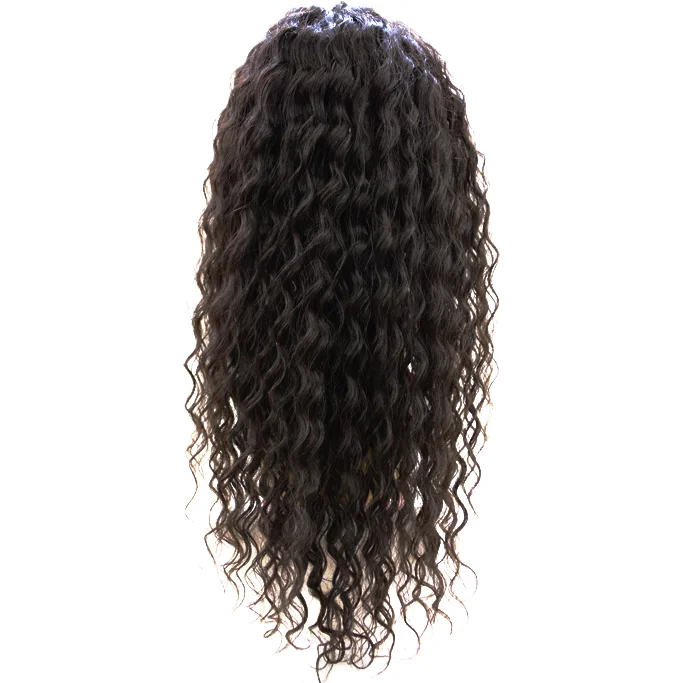 Human - hair wig with a side - part for a more flattering appearance100% Human Hair Lace Front wigs ( Virgin hair ) Curly - 10A Grade