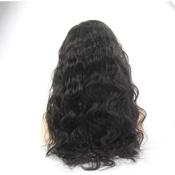 Human - hair wig with a curly texture for a bold and stylish choice8A Grade - Full Lace Wig 100%  Virgin Hair - Body Wave