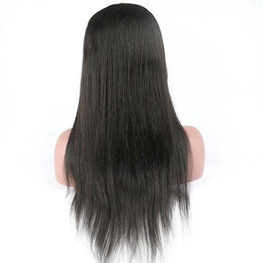 Human - hair wig with a side - part for a more flattering appearance8A Grade Lace Front Wigs 100% Virgin Hair Straight