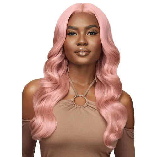 Lace wig with a wispy fringe for a soft and feminine lookAlecia Colorbomb Synthetic Lace Front Wig By Outre