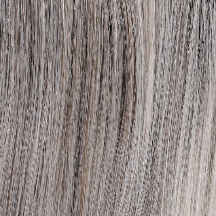 Chrome | 4R/51/56/60 | Cappuccino brown root with gradual mixture of 30% grey, 10% grey and white  at the tip