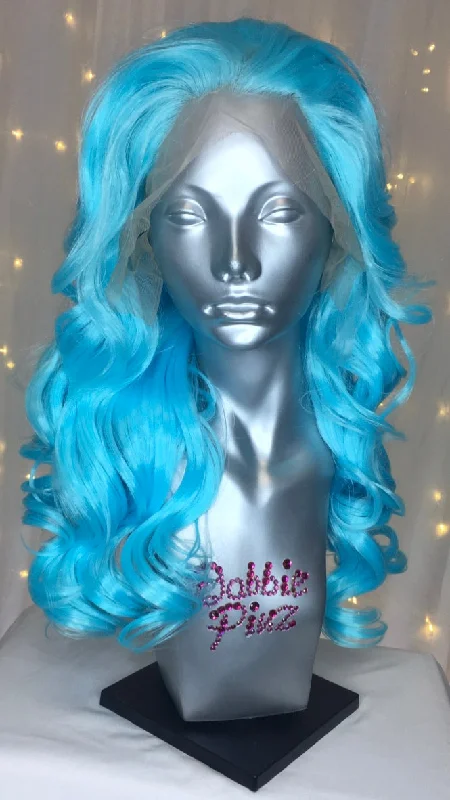 Lace wig with a side - swept bang for a sophisticated look"Ali" - Teal