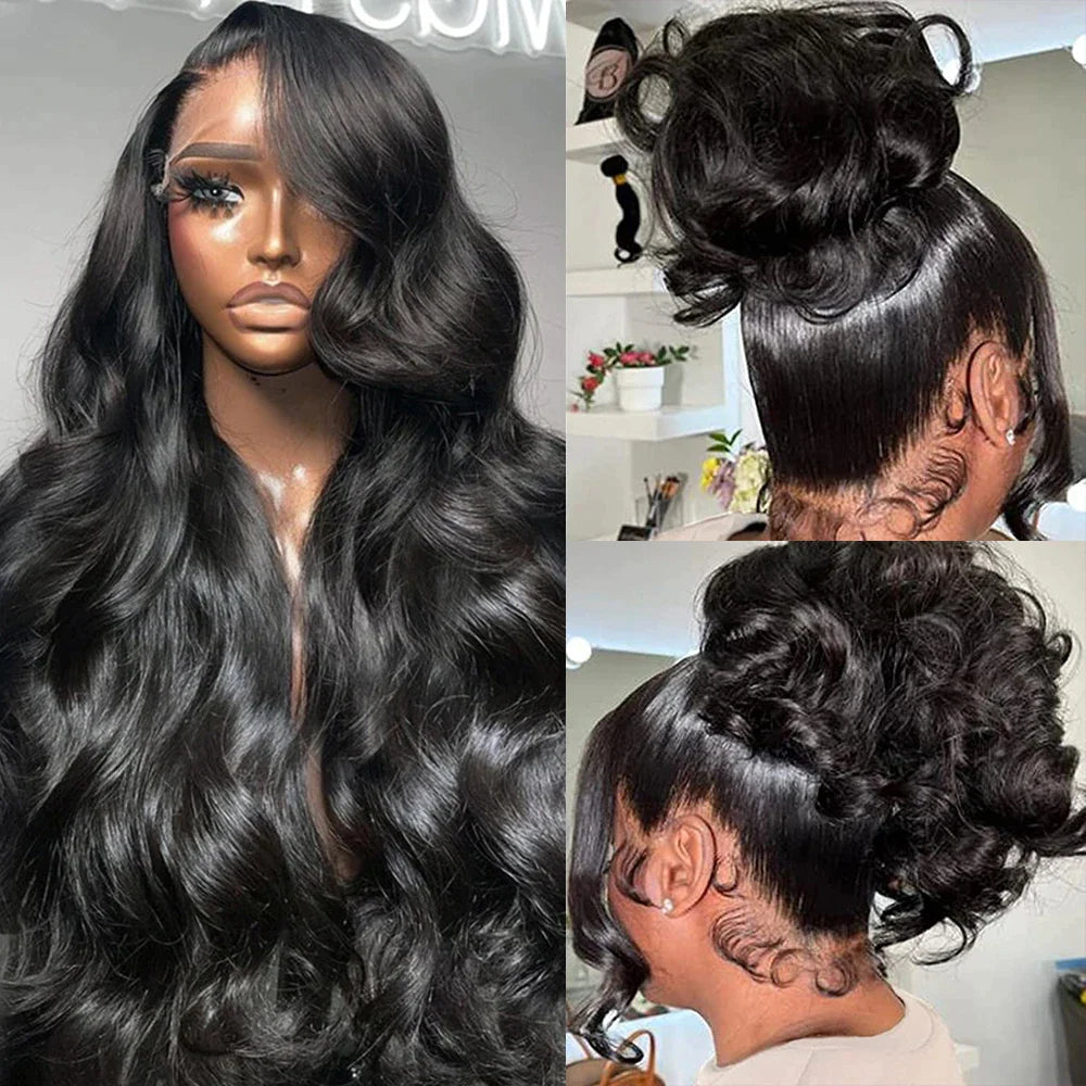 Lace wig with a curly texture for a bold and stylish choiceAngela| Preplucked Virgin Human Hair 360 Lace Wig | Body Wave