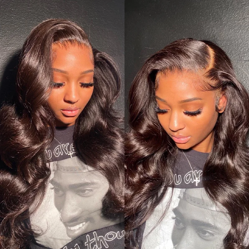 Lace wig with a natural - looking root for a more realistic lookAnny | 13X6 Deep Parting Lace Front Preplucked Virgin Human Hair Lace Wig | Body Wave