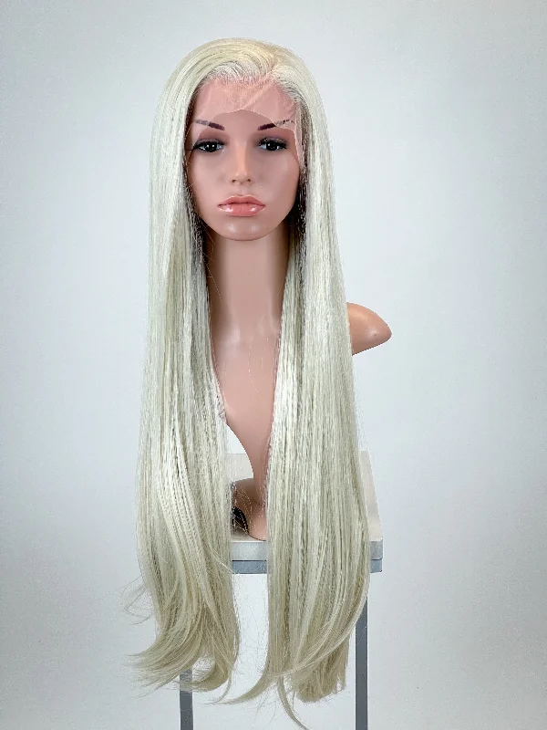 Full - lace wig with a natural - looking hairline for a seamless appearanceBloom White Blonde - Luxe Series