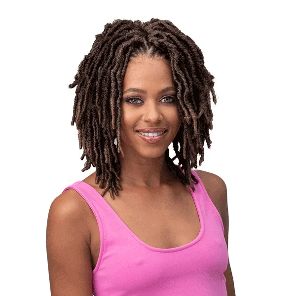 Braided wigs with a middle - part for a classic and elegant styleBobbi Boss Nu Locs 8" 2X