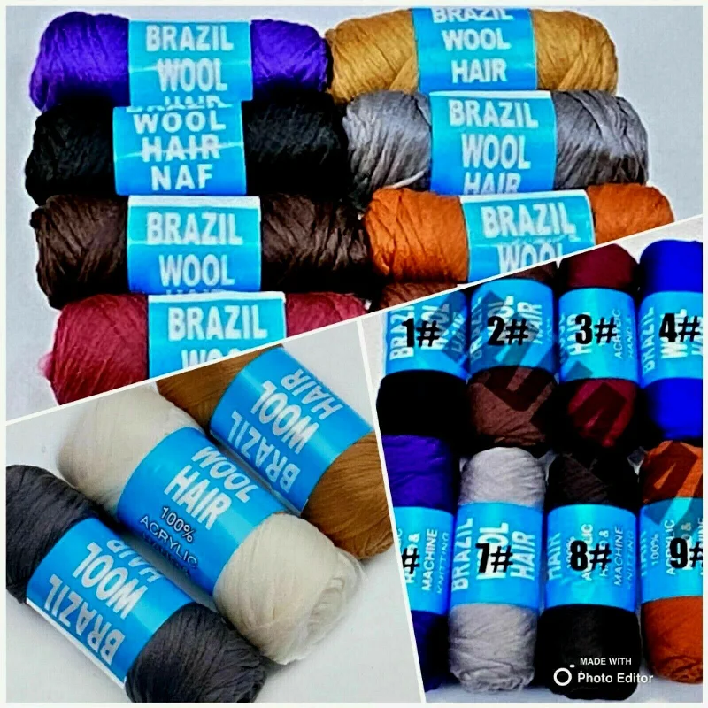 Child - friendly braided wigs with a soft and gentle feelBrazilian Wool Hair For Braiding 70g