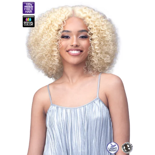 Lace wig with a wispy fringe for a soft and feminine lookEleodora - MLF926 - Blondie Series Synthetic Lace Front Wig by Bobbi Boss