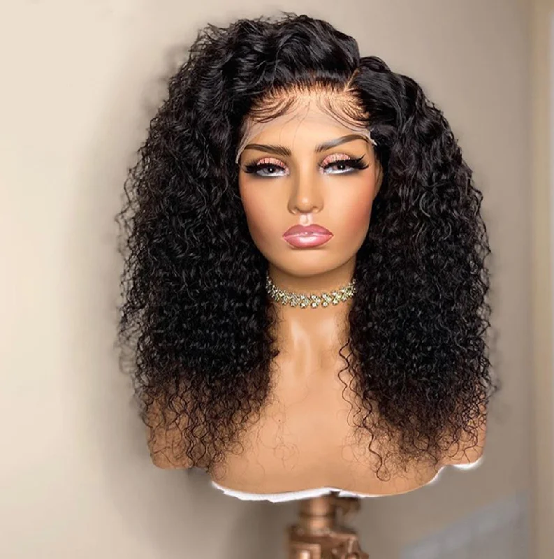 Synthetic lace wig with a heat - resistant formulaPremium Wig - Dazzling Curls Small Volume Front Lace Wig