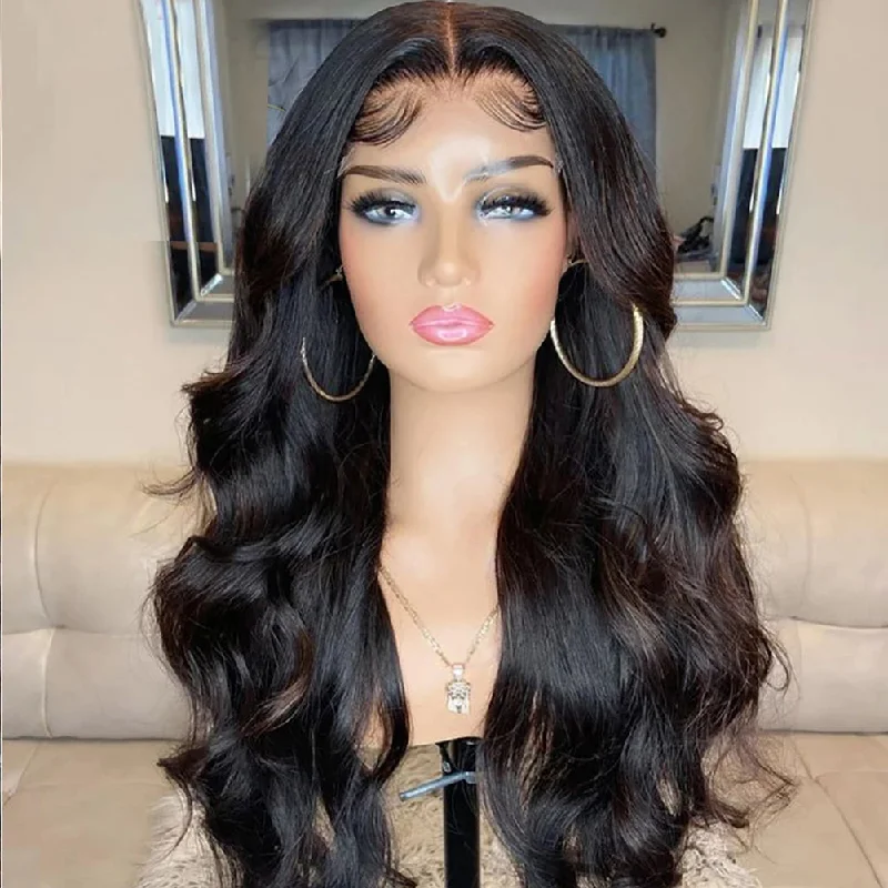 Lace wig with a natural - looking root for a more realistic lookPremium Wig - Du-Jour Brown Black Lace Front