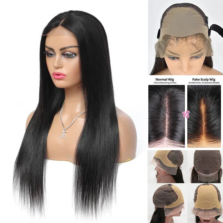 Lace wig with a curly texture for a bold and stylish choiceFake Scalp Wig Full Frontal 13x4 and 13x6 Top Grade Wig 180% Density