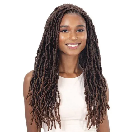 Braided wigs with a 180 - density for a full and thick appearanceFreetress 3X Bona Loc 18"