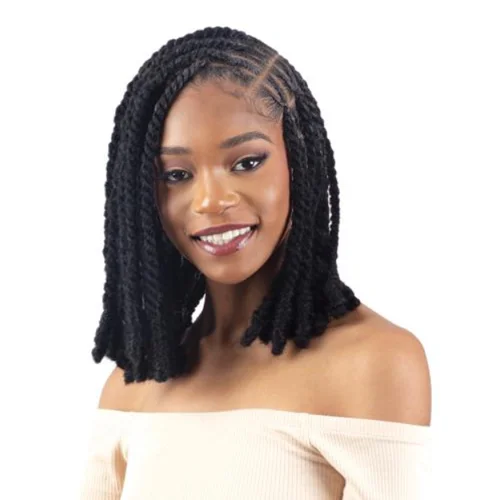 Child - friendly braided wigs with a soft and gentle feelFreetress 3X Cuban Twist Soft & Natural 16"