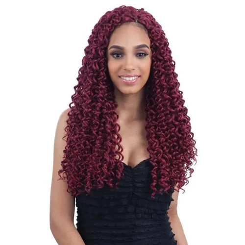 Box braided wigs with jumbo size for a bold lookFreetress Beach Curl 18"