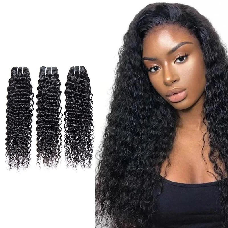 Braided wigs with a side - part for a flattering lookGrade 9A 3 bundles Deep wave No Tange No Shedding 100% Human hair