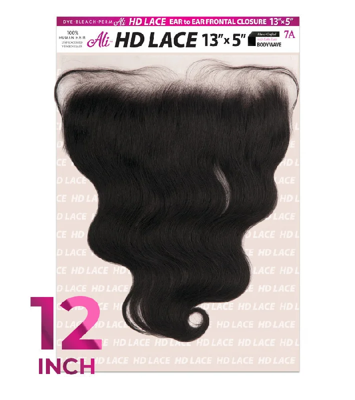 Heat - resistant braided wigs for styling flexibilityNew Born Free HD 13X5 LACE EAR to EAR FRONTAL CLOSURE-BODY WAVE 12" - HDC135D12